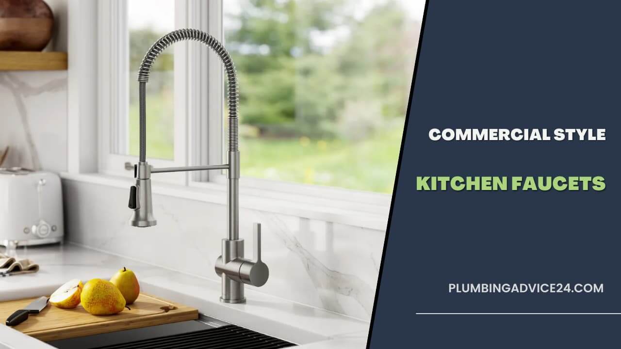 Commercial style kitchen faucet