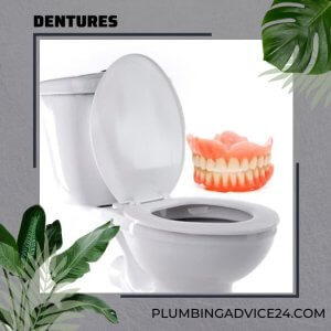 Dentures in Toilet