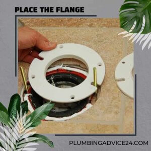 Place the Flange on the Toilet Surface