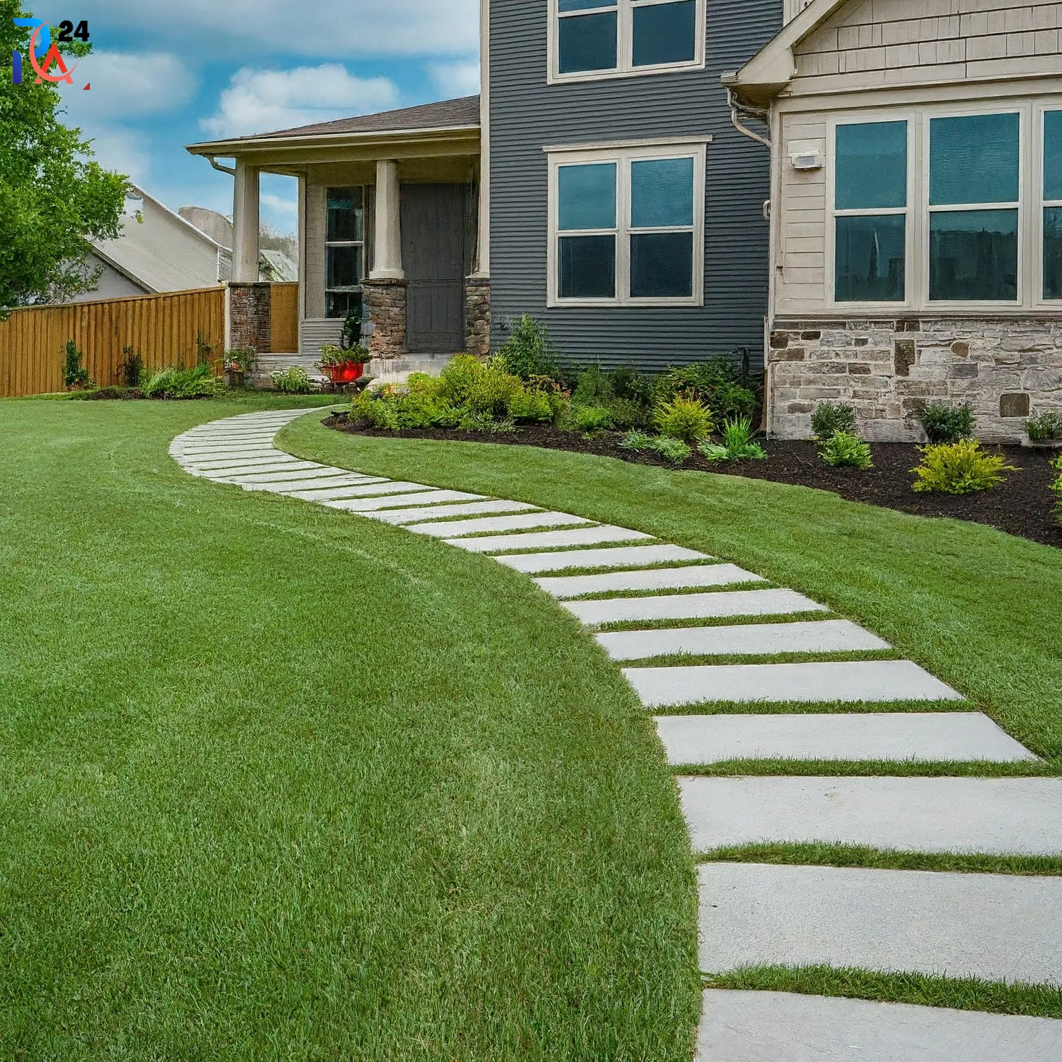 Front Yard Landscape Ideas with Pathways and Walkways