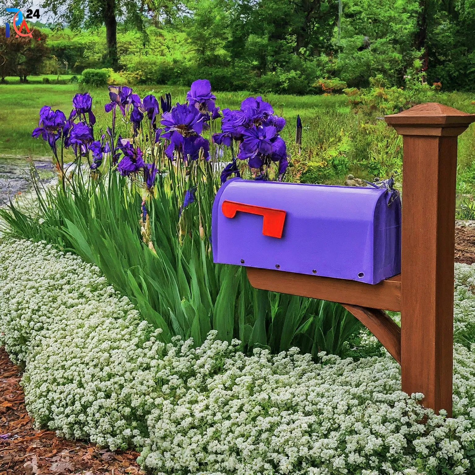 mailbox flower bed with Color Color-Coordinated (17)