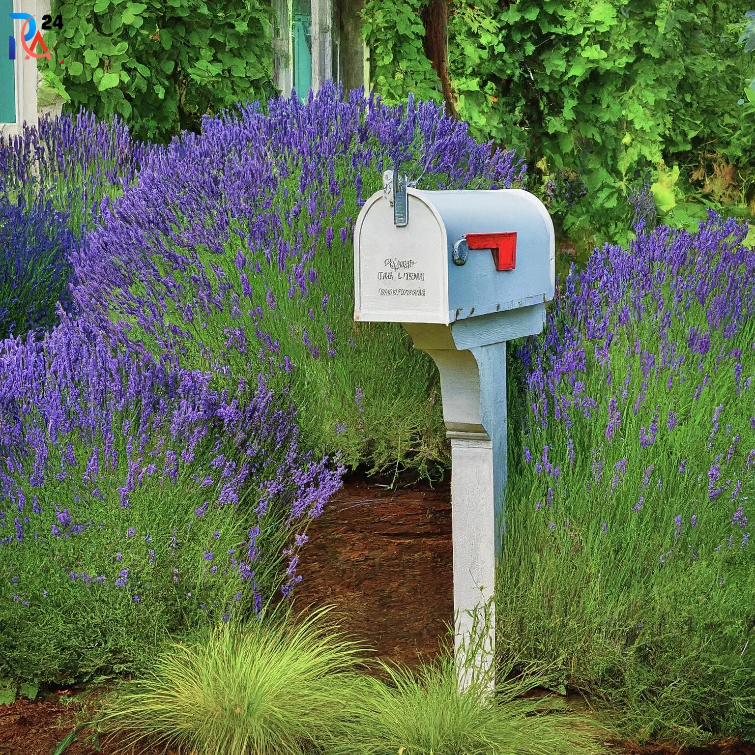 mailbox flower bed with Edible Garden (11)