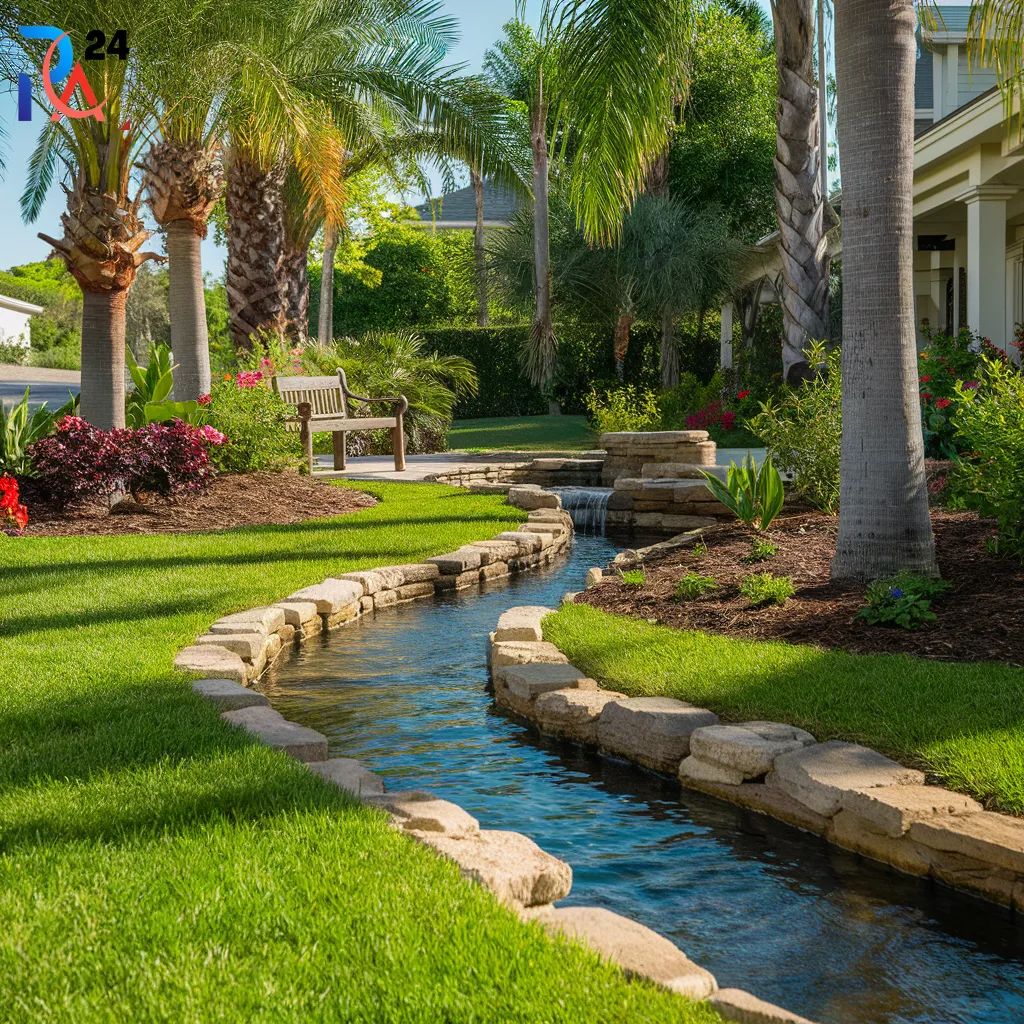 Front Yard Landscape Ideas with Water Features