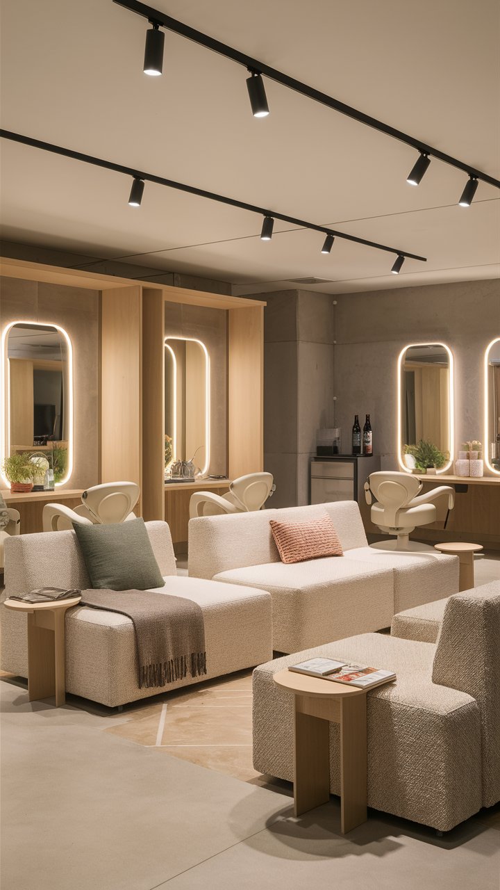 Hair Studio Decor with Modern Furniture