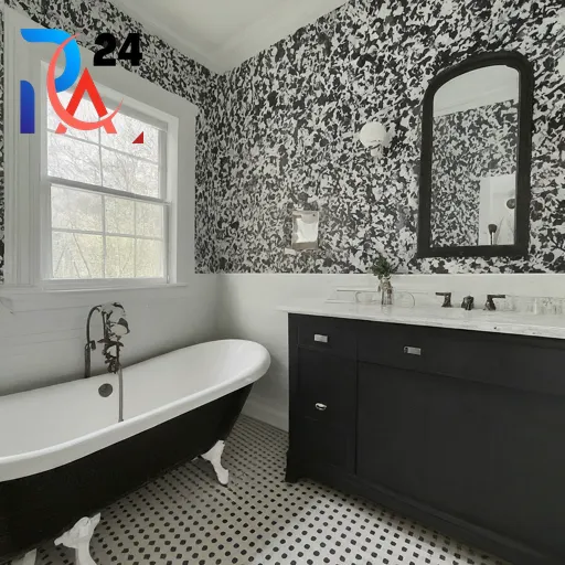 black and white bathroom decor111