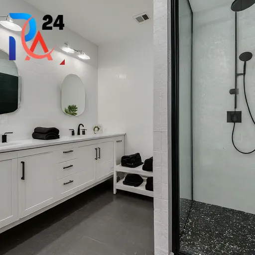 black and white bathroom decor21