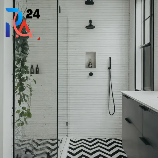 black and white bathroom decor41
