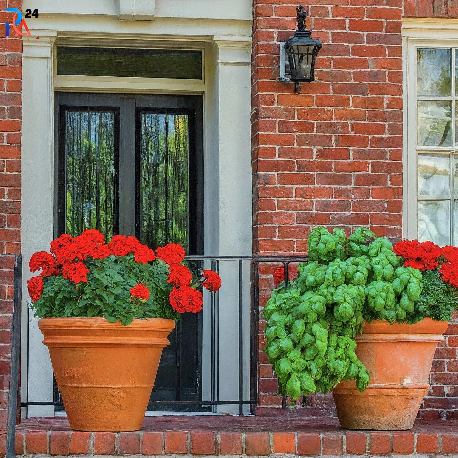 front door flower pot ideas1