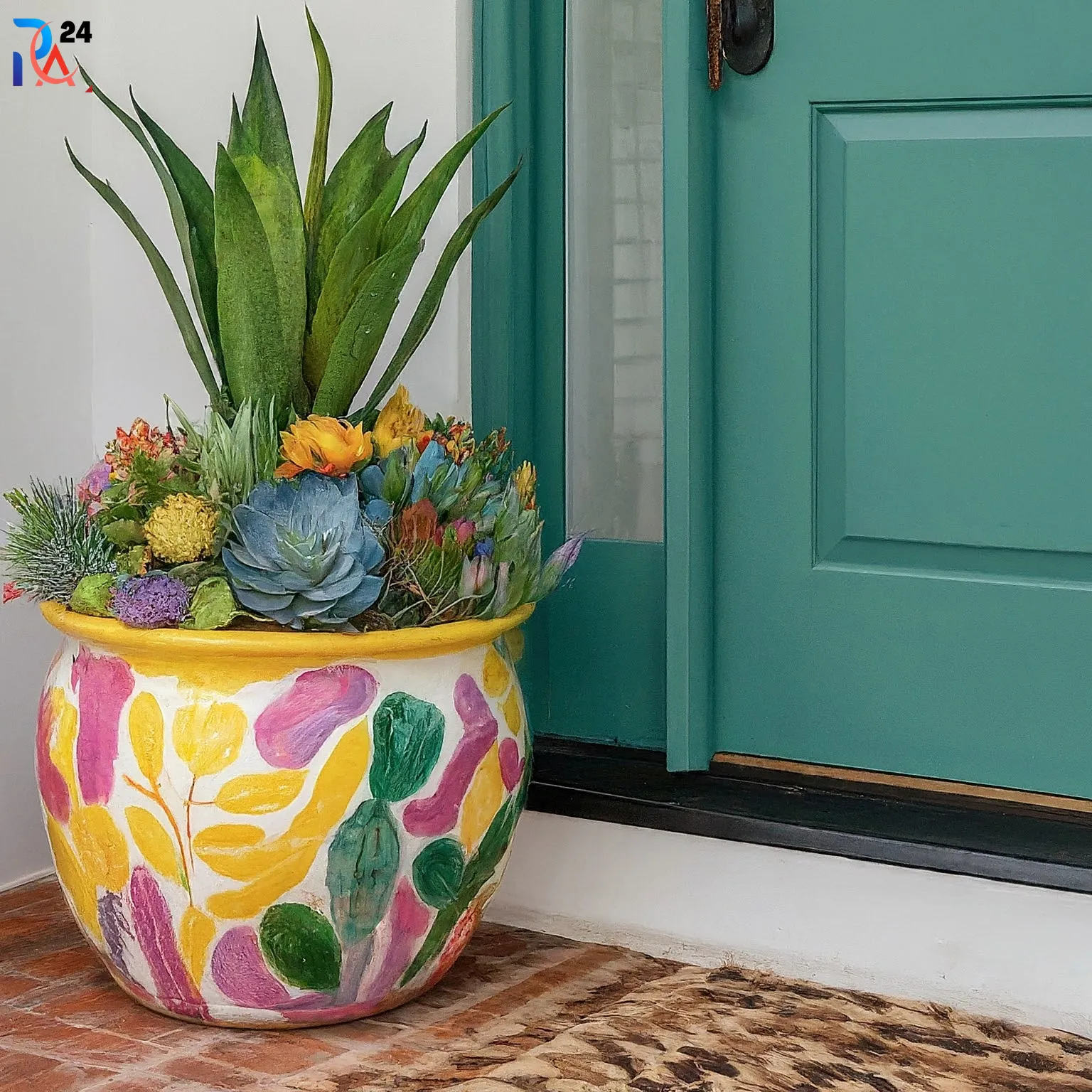 front door flower pot ideas161