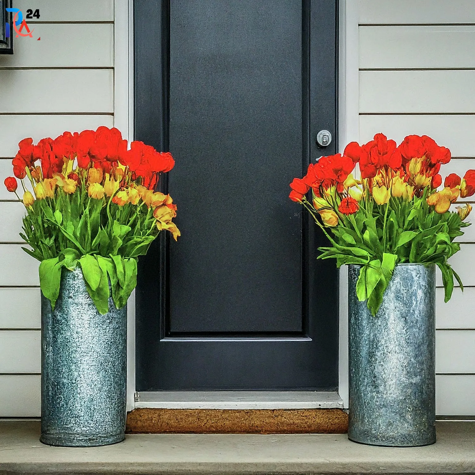 front door flower pot ideas241