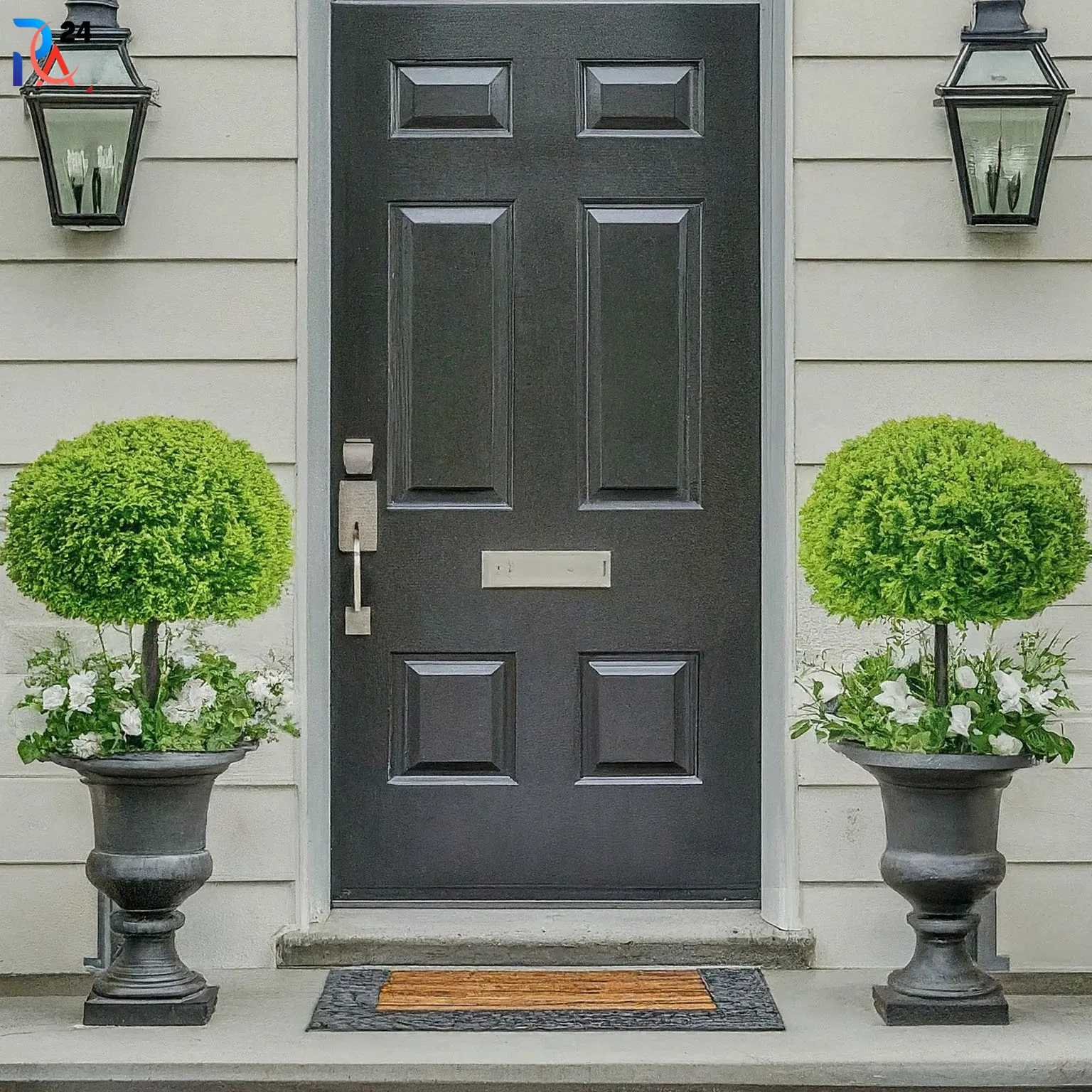 front door flower pot ideas41