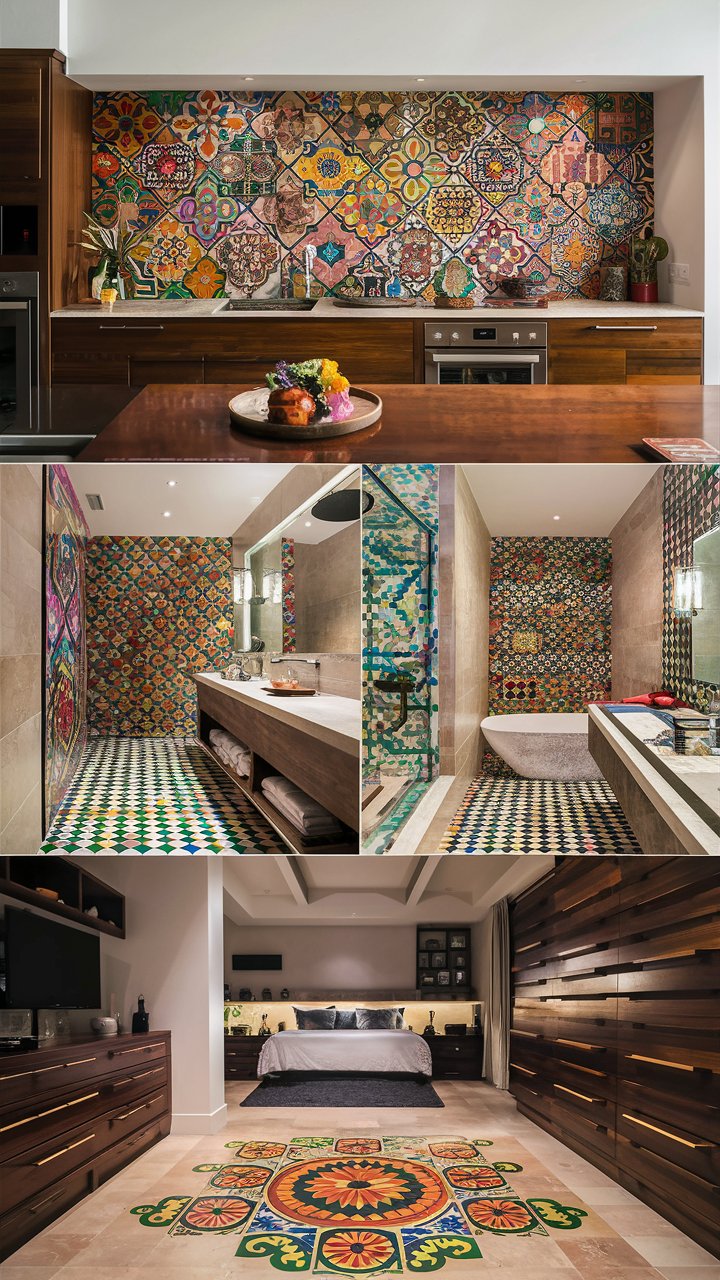 Modern Mexican Home Decor with Artistic Tiles