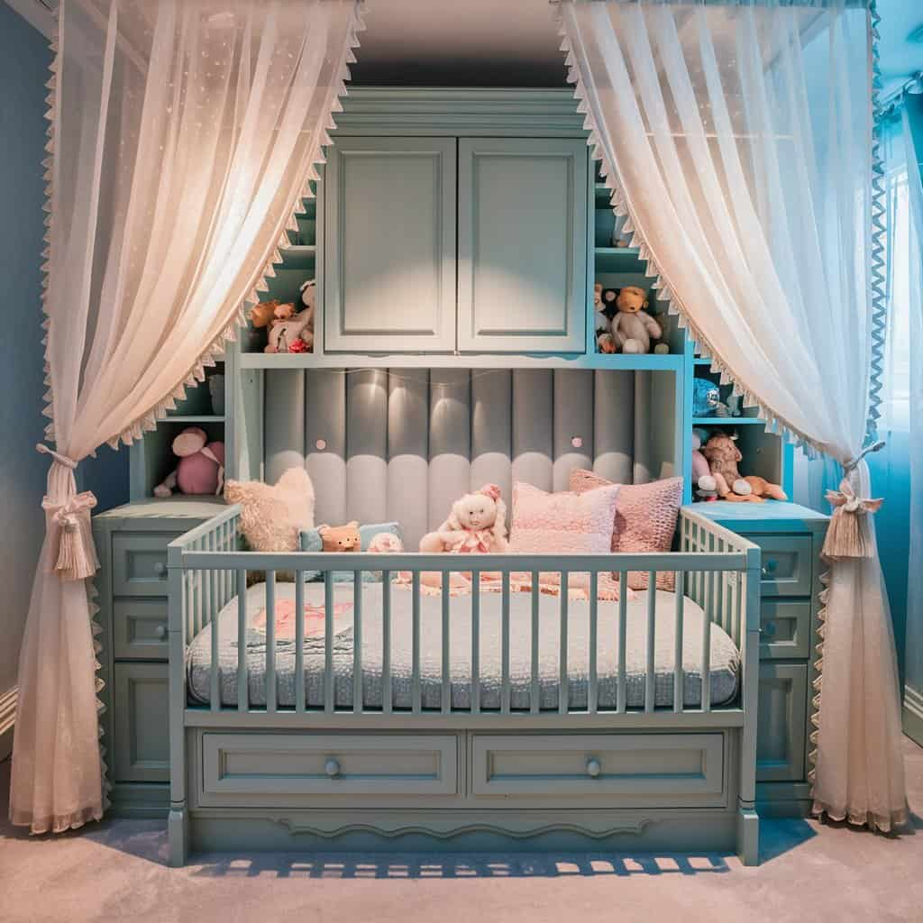 Baby Girl Room Ideas with Functional Furniture