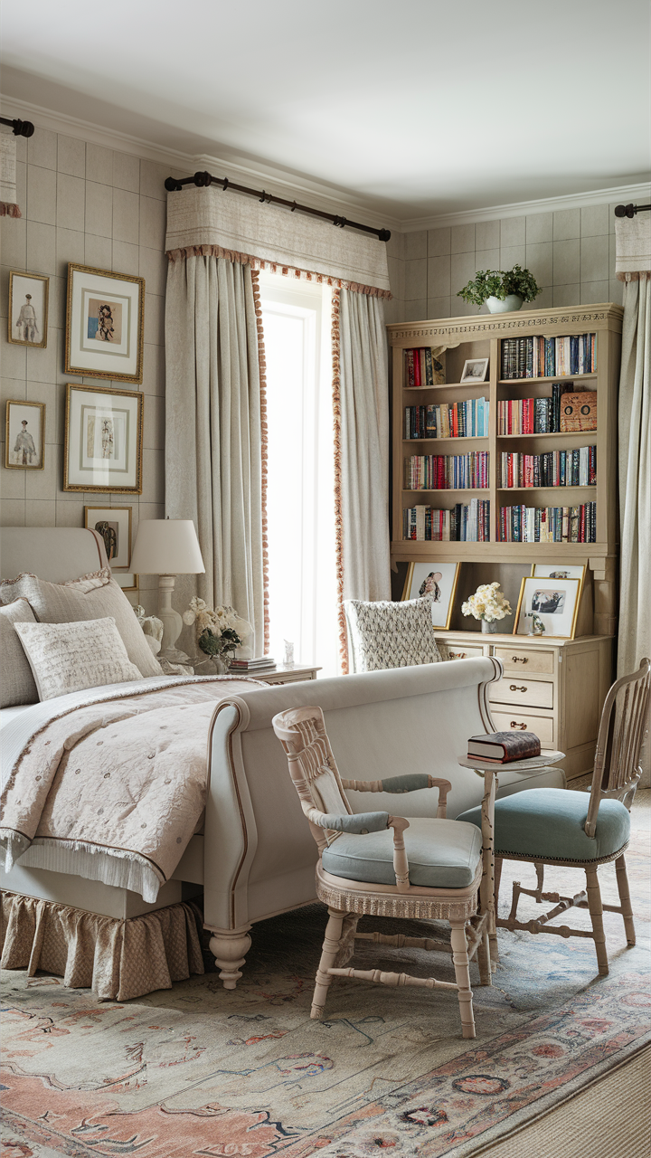 Preppy Bedroom Decor Ideas with Traditional Furniture