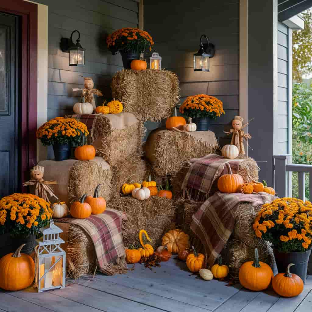 Hay Bales as Display Platforms