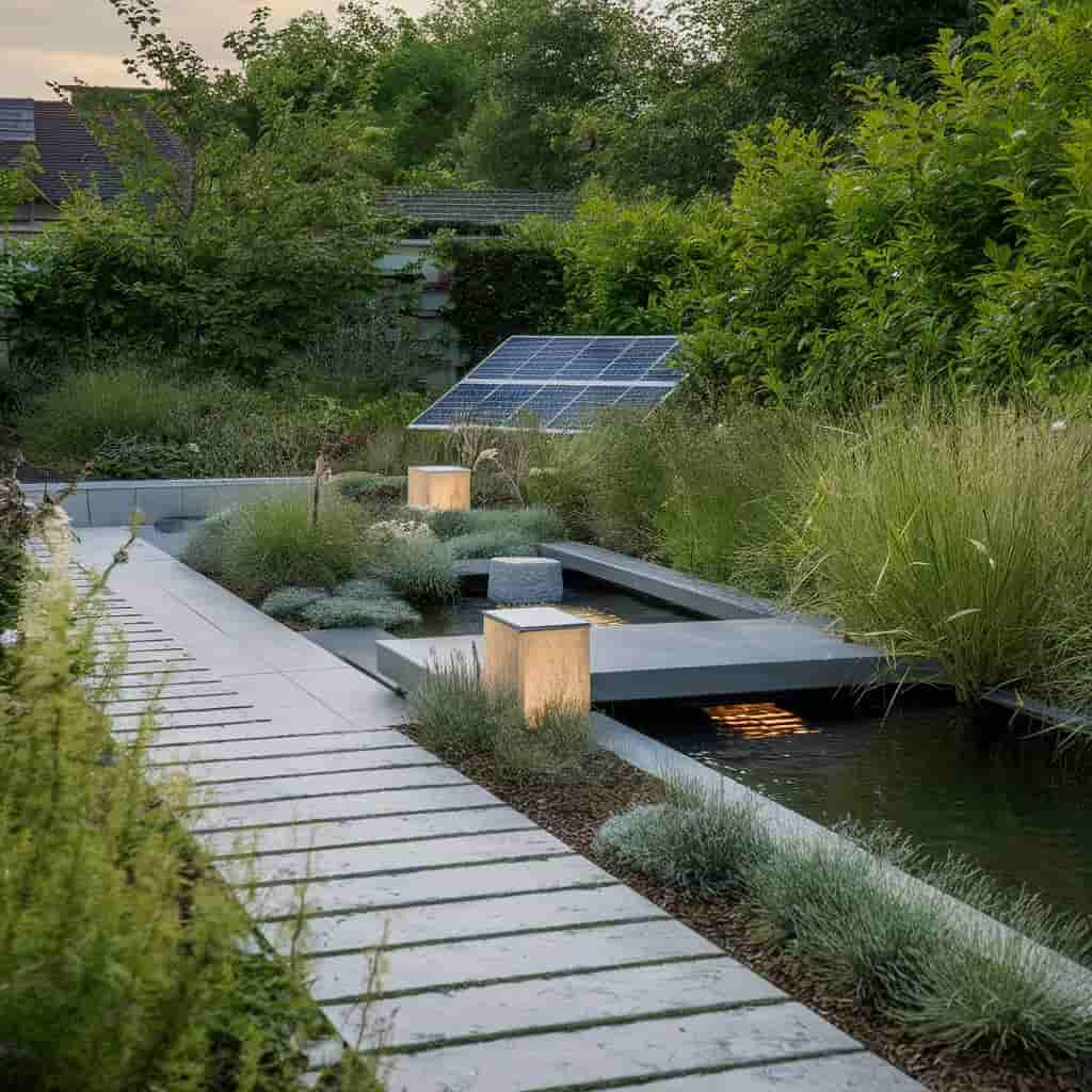 Modern Garden Design with Sustainable Feature