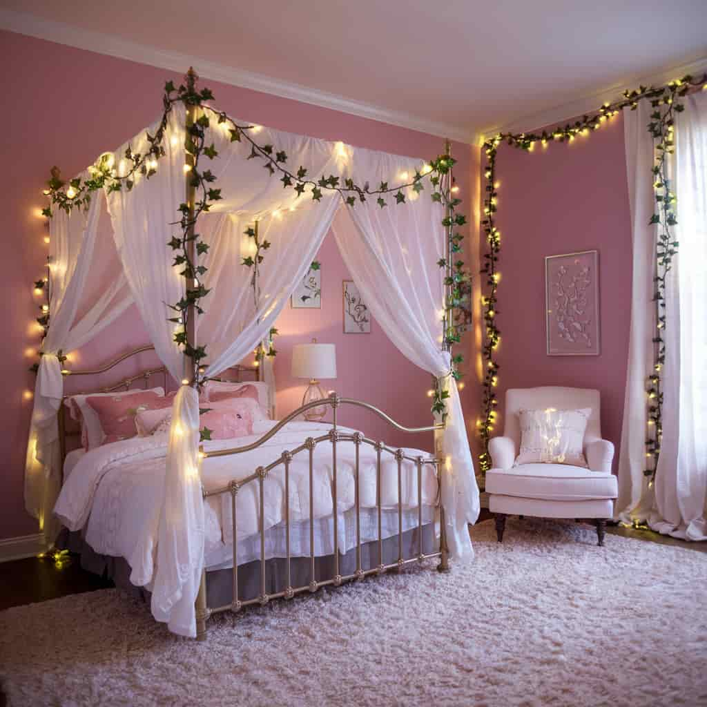 Fairytale Bedroom Decor with Fairy Lights