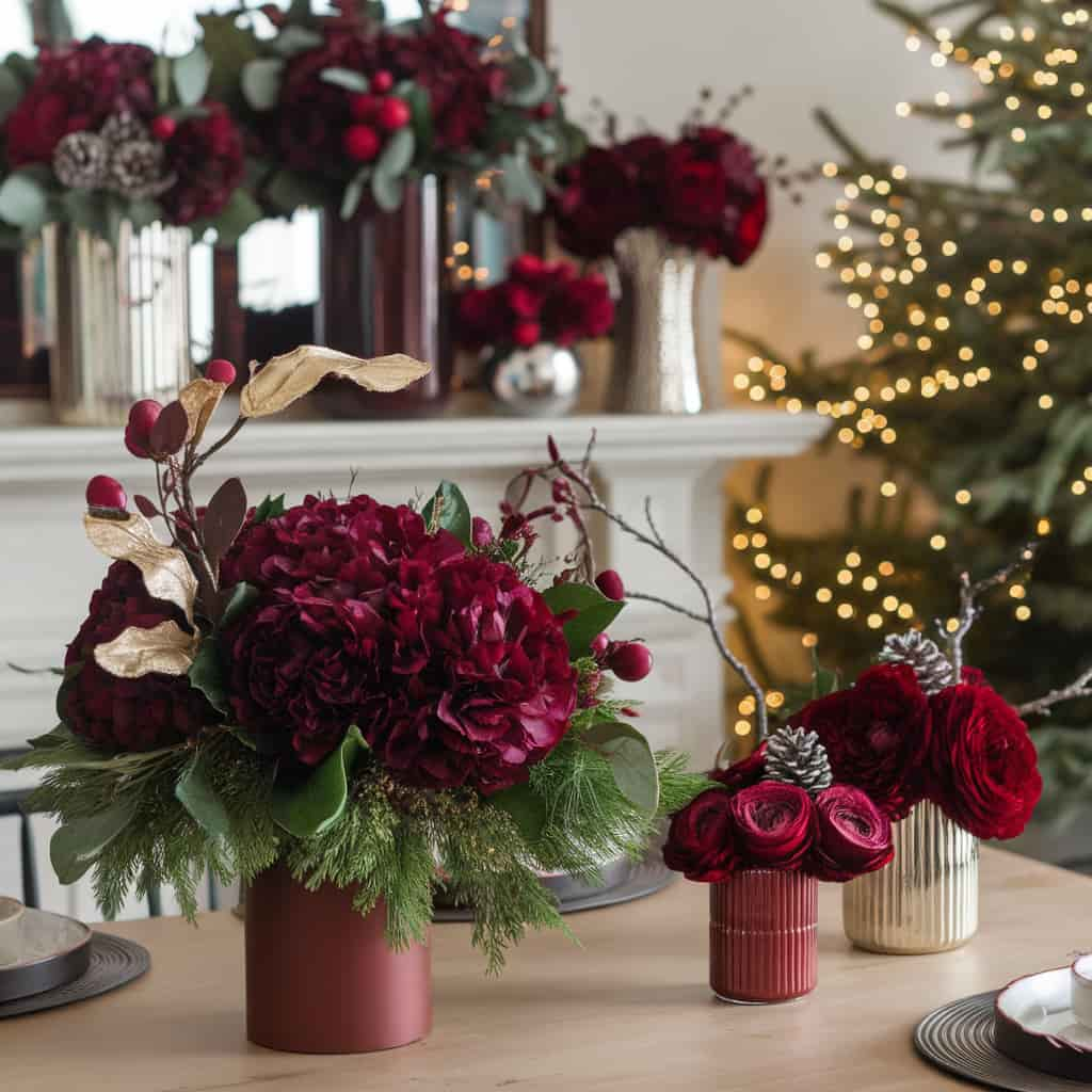 Burgundy Floral Arrangements