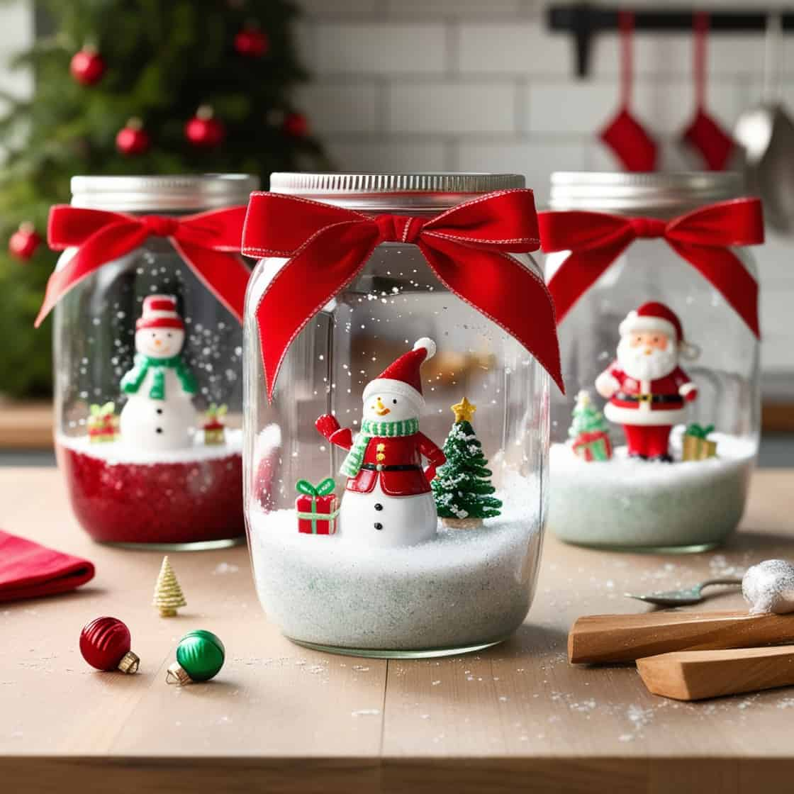 DIY Mason Jar Snow Globes